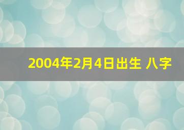 2004年2月4日出生 八字